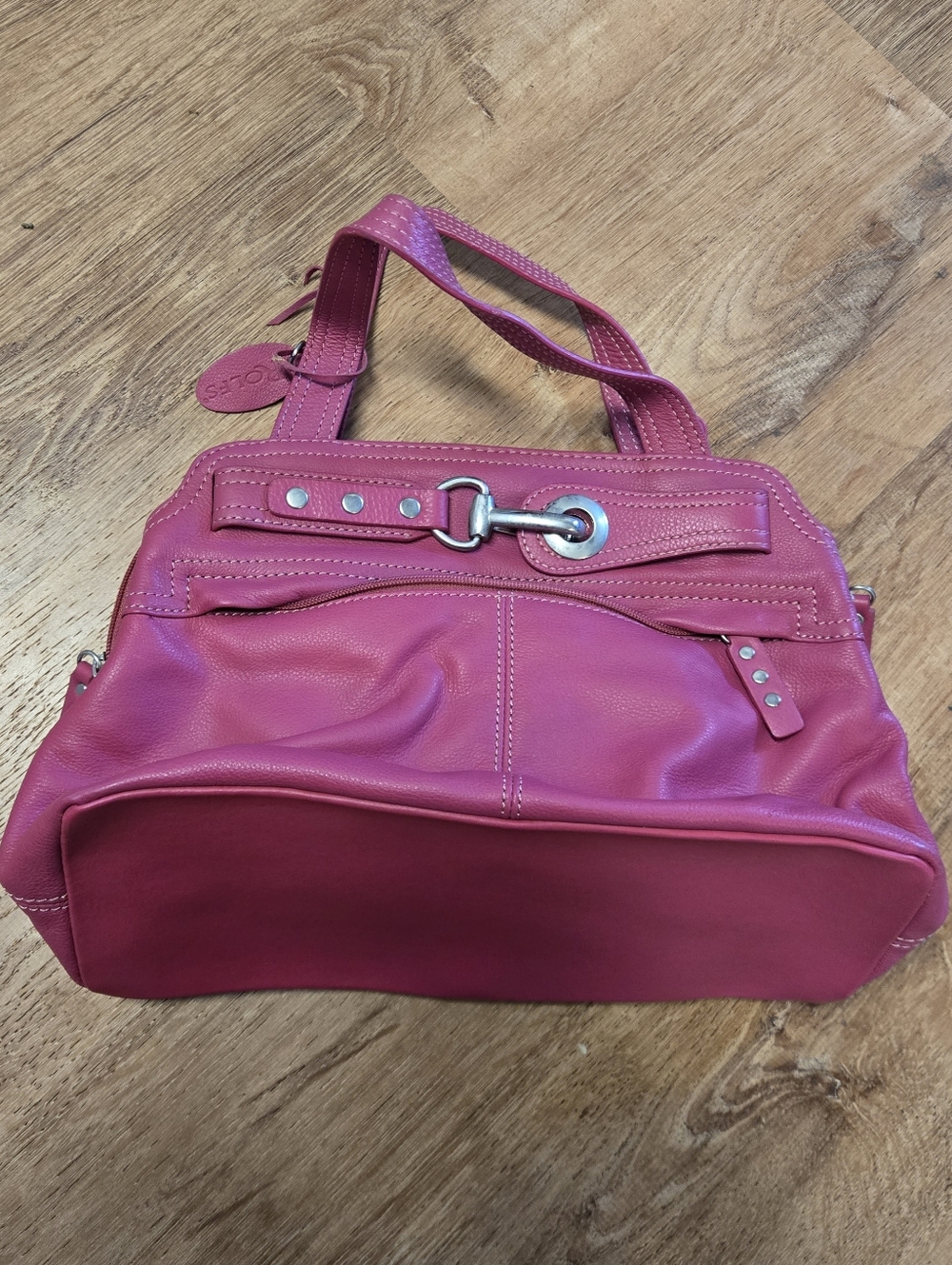 NWOT Rolfs Pink Shoulder Bag Cross Body Strap Genuine Leather